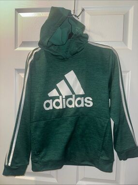 Adidas Big Boys Green Hoodie